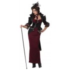 California Costumes Lady Of The Manor, Black/Burgundy, Large Costume