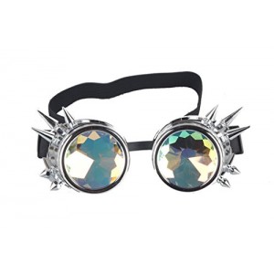 Careonline Vintage STEAMPUNK GOGGLES&Glasses Bling Lens Rustic Goth COSPLAY PARTY Rivets