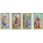 Saint Michael, Gabriel, Raphael and Uriel Set of 4 Archangels Holy Cards with He Lives Cross Bookmark
