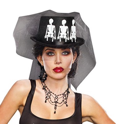 Dreamgirl Women's Spooky Ms. Bones Gothic Costume Accessory, Black, One Size