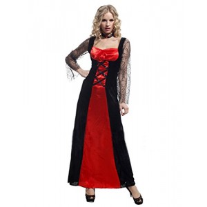HDE Women's Ren Faire Gown Medieval Renaissance Dress Halloween Costume