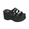 Demonia By Pleaser Women's Funn-19 Sandal,Black Polyurethane,6 M US