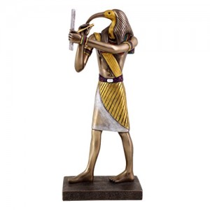 Top Collection 9.25" Thoth the Egyptian God of Knowledge and Wisdom Figurine in Cold Cast Bronze -Collectible Egyptian Statue