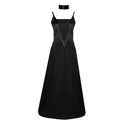 Victorian Valentine Women's Steampunk Gothic 1920's Gatsby Black Dress (L)