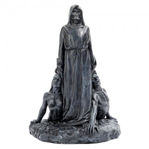 Design Toscano The Ultimate Destiny Gothic Grim Reaper Statue, Greystone