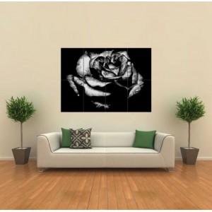 BLACK ROSE GOTHIC GIANT WALL ART PRINT POSTER G315