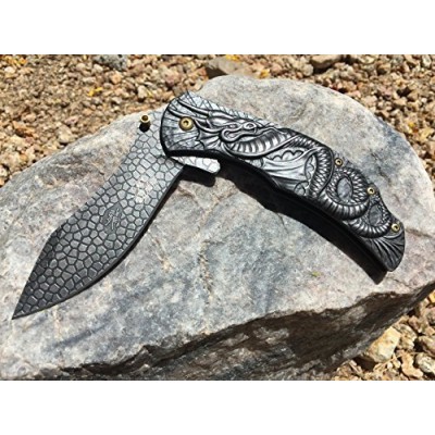 Dragon Sculptured Masters Collection Spring Assist Folding Knife (MC-A014SW) It Is the Coolest Folding Knife You'll Ever See! Makes a Great Gift! (...