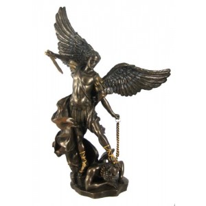 St. Michael The Archangel Bronze Look Statue Saint