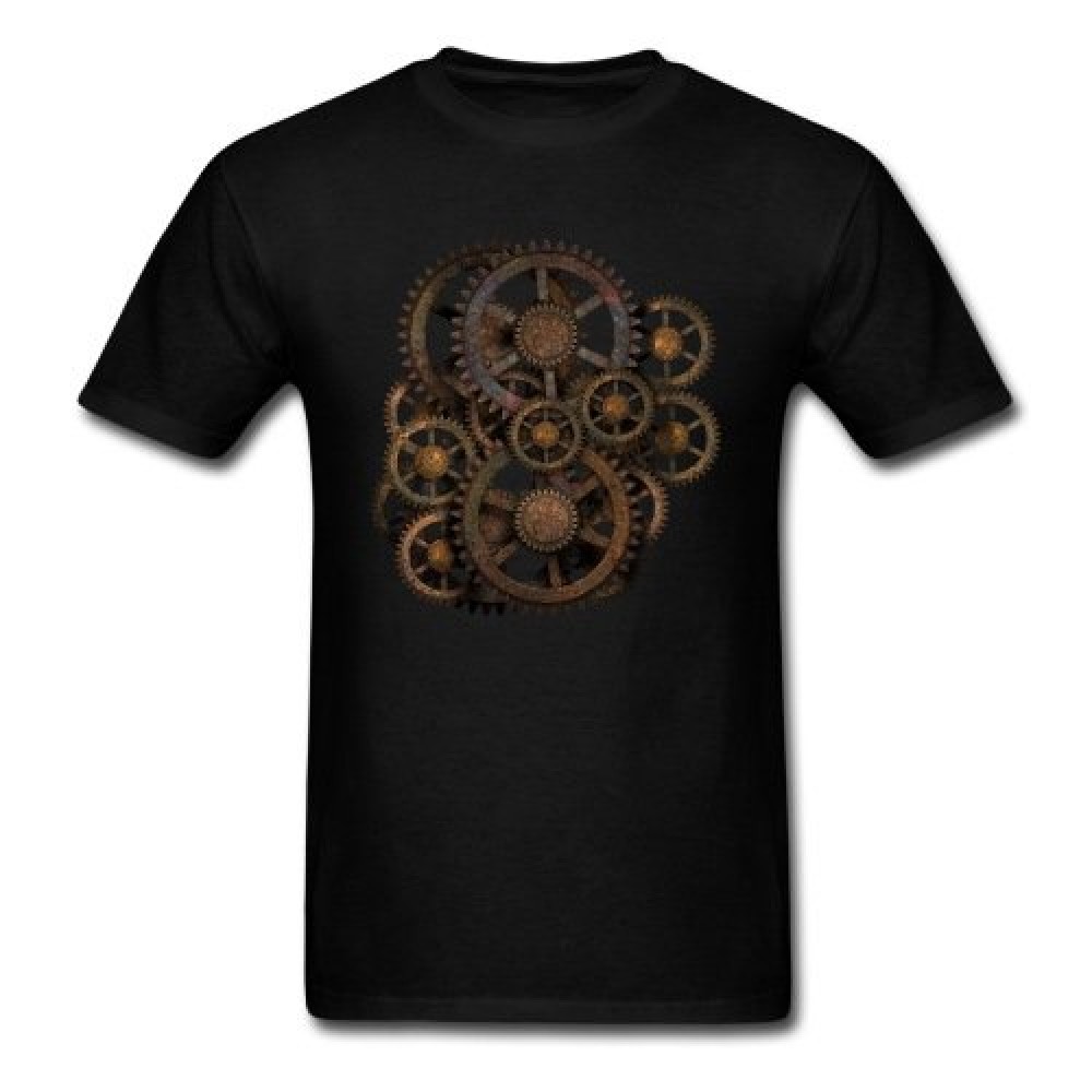 Spreadshirt Men's Steampunk Gears T-Shirt: Clothing