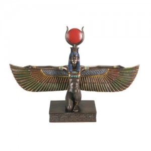 YTC Bronze Isis W/Open Wings Collectible Figurine Statue Sculpture Figure